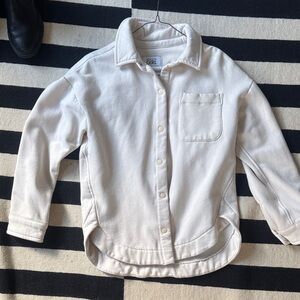 Athleta Cream Button Down Kids Shirt/ Jacket
